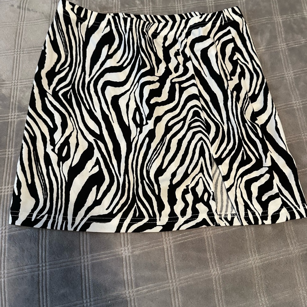 Zebra print miniskirt